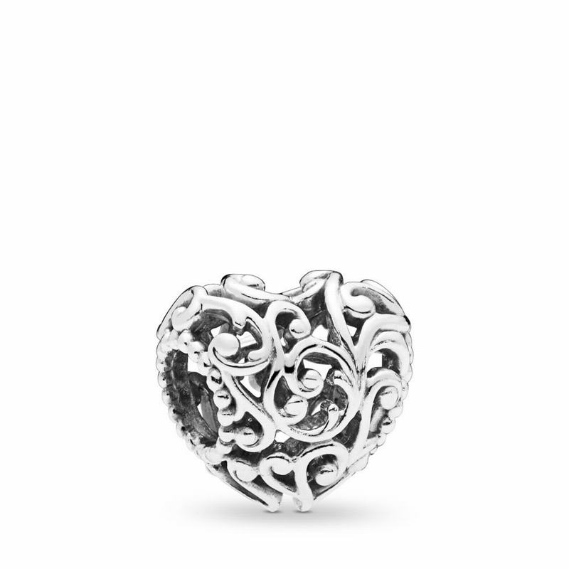 Pandora Regal Heart Charm Ireland - Sterling Silver - 256391SIU